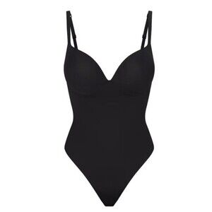 SKIMS Super Push-Up Thong Bodysuit NWT onyx small